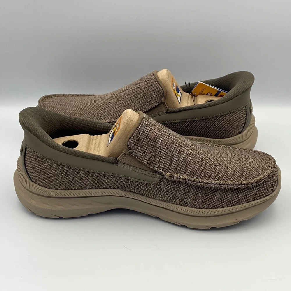 SKECHERS Men's Size 11.5 Hands Free‎ Slip-Ins Pollard-Wilfred Taupe Shoes 205451